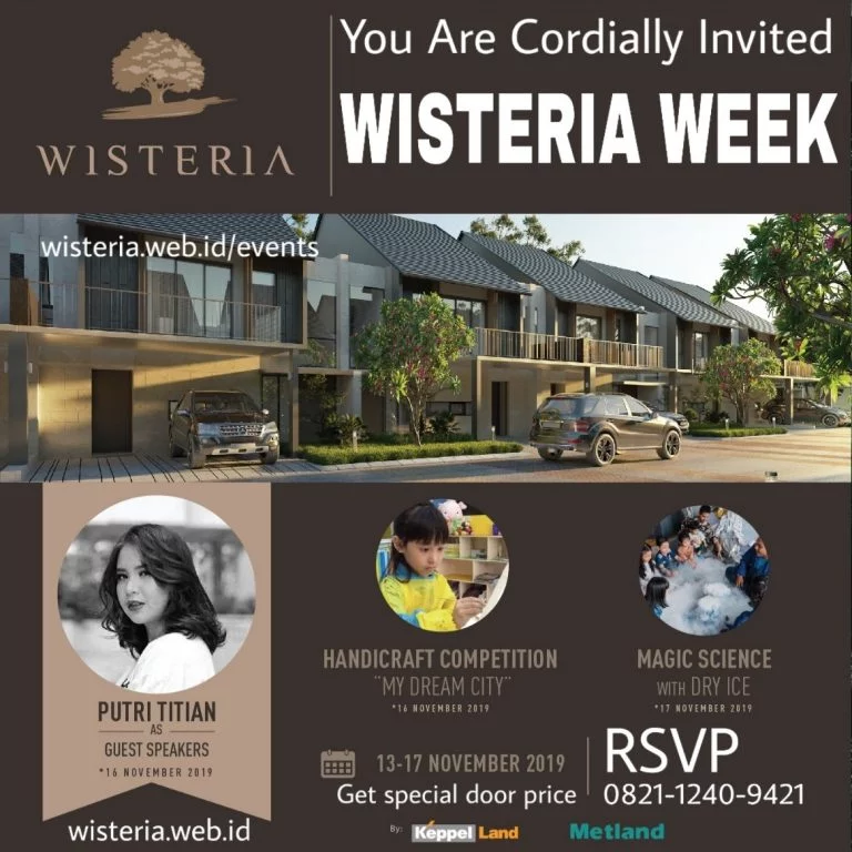 Event Wisteria Week Tanggal 13-17 Nov 2019