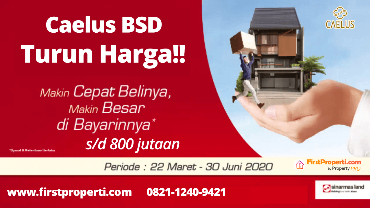 caelus bsd turun harga promo move in quickly