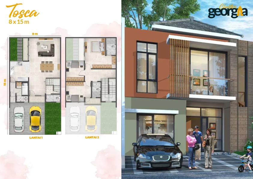 PIK 2 Rumah Milenial Cluster Georgia tipe 8x15
