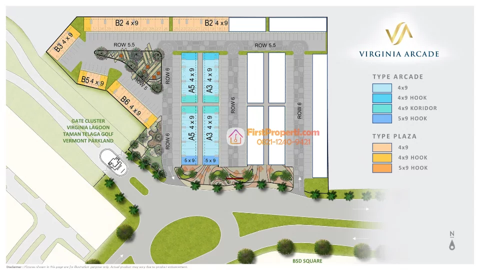 Siteplan Ruko Virginia Arcade