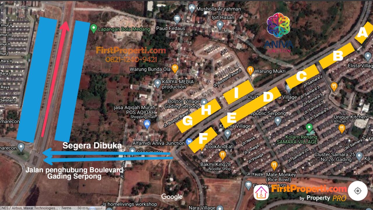 Ruko Aniva Junction Lokasi